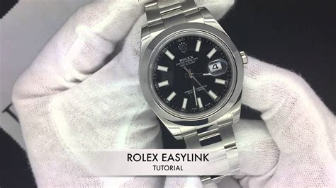 rolex easy link settings